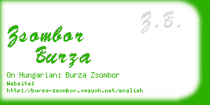zsombor burza business card